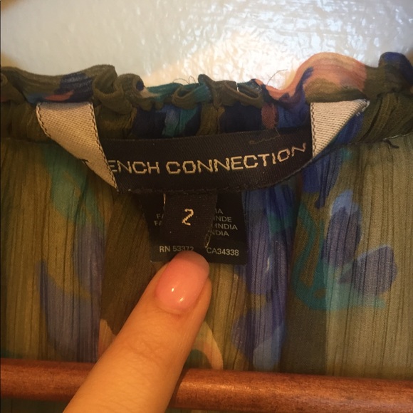 French Connection FCUK Peasant Floral Blouse Top - Picture 4 of 5